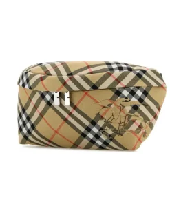 Men's Essential Belt Bag Beige Polyester Polyurethane