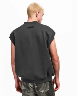 Men's Essentials V Neck Sweatshirt Vest Black Clothing > Knitwear
