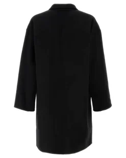 Men's Face Coat Black Wool