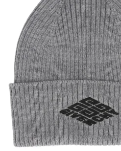 Men's 4g Logo Wool Beanie Grey Accessories > Beanies & Hats Gray