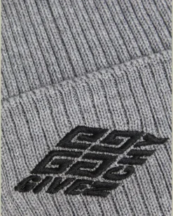 Men's 4g Logo Wool Beanie Grey Accessories ><noscript><img width=