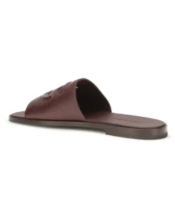 Men's Grained Leather Sandals Bordeaux Calf Bos Taurus