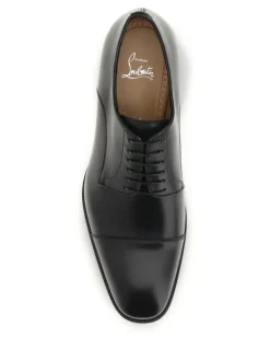 Men's Greggo Oxford Leather Lace-Up Shoes Black Lace Up