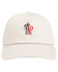 Men's Grenoble Logo Patch Baseball Cap Beige Accessories > Beanies & Hats