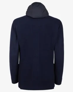 Men's Hooded Blazer Blue Jacket Navy