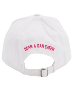 Men's Icon Pixel Logo Baseball Cap White Accessories > Beanies & Hats