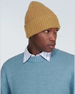 Men's Korval Wool Blend Beanie Beige Accessories > Beanies & Hats