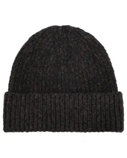 Men's Korval Wool Blend Beanie Black Accessories > Beanies & Hats