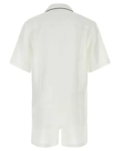 Men's Linen Pajama Shirt White