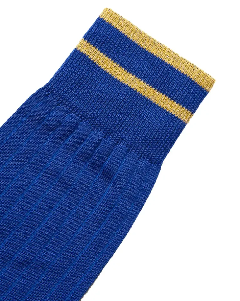 Men's Logo Intarsia Socks Blue Clothing > Underwear