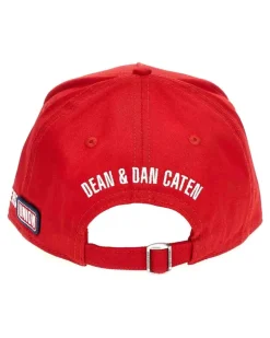 Men's Logo Patch Baseball Cap Red Accessories > Beanies & Hats