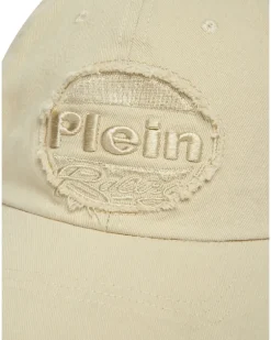 Men's Logo Patch Twill Baseball Cap Beige Accessories > Beanies & Hats