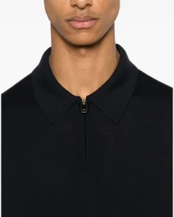 Men's Logo-Plaque Polo Shirt Aw24 M Navy