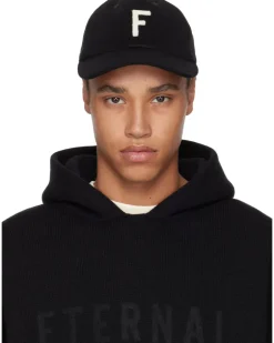 Men's Logo Wool Baseball Cap Black Accessories > Beanies & Hats