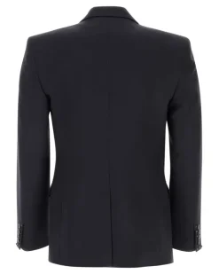 Men's Midnight Blue Wool Blazer Navy Exterior: Lining: Cupro Giacche E Gilet Jacket