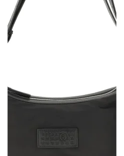 Men's Numeric Vertical Shoulder Bag Black Nylon