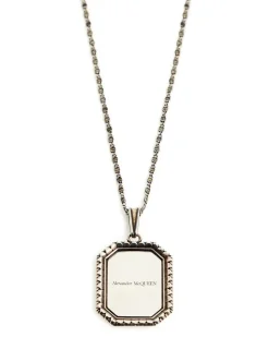 Men's Plate Medallion Cameo Chain Necklace Silver Accessories > Jewelry