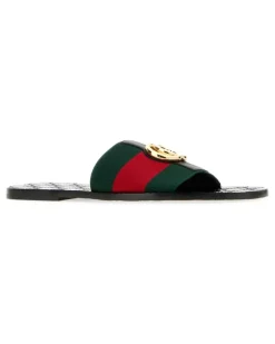 Men's Riviera Slide Green Polyester Rubber Elastodiene Sandal