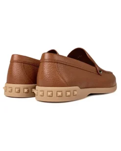 Men's Rockstud Slip On Loafers Brown Shoes > & Sandals rockstud