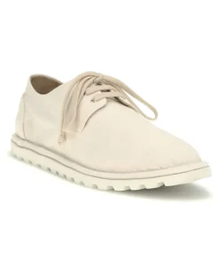 Men's Sancrispa Derby Lace-Ups Milk Upper: Cotton; Sole: Rubber Lace Up White