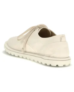 Men's Sancrispa Derby Lace-Ups Milk Upper: Cotton; Sole: Rubber Lace Up White