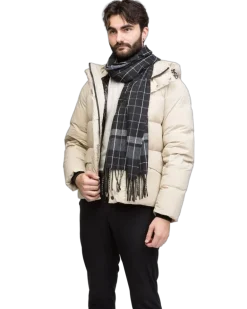 Men's Scarf Black Acrylic Accessories Viscose
