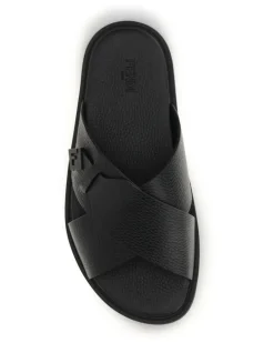 Men's Slide Sandals By Nero Black