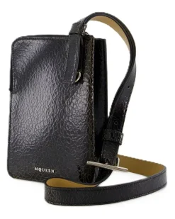 Men's Sling Crossbody - Leather Black Calfskin Bags Crossbodies