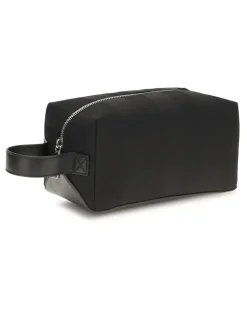 Men's Striped Beauty Case Nero+palladio Polyamide; Polyester Cases Black