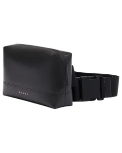 Men's Synthetic Nylon Belt Bag Black