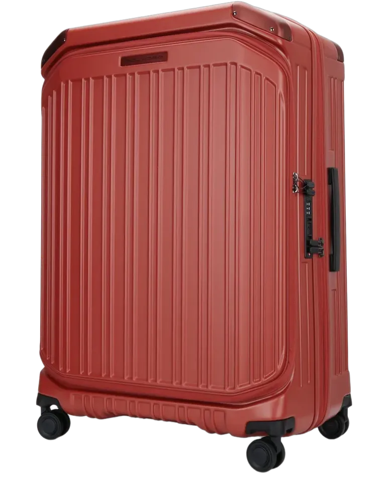 Men's Trolley Medio Front_middle Open 4 Ruote Polic_esp Cuo Valigie Suitcases