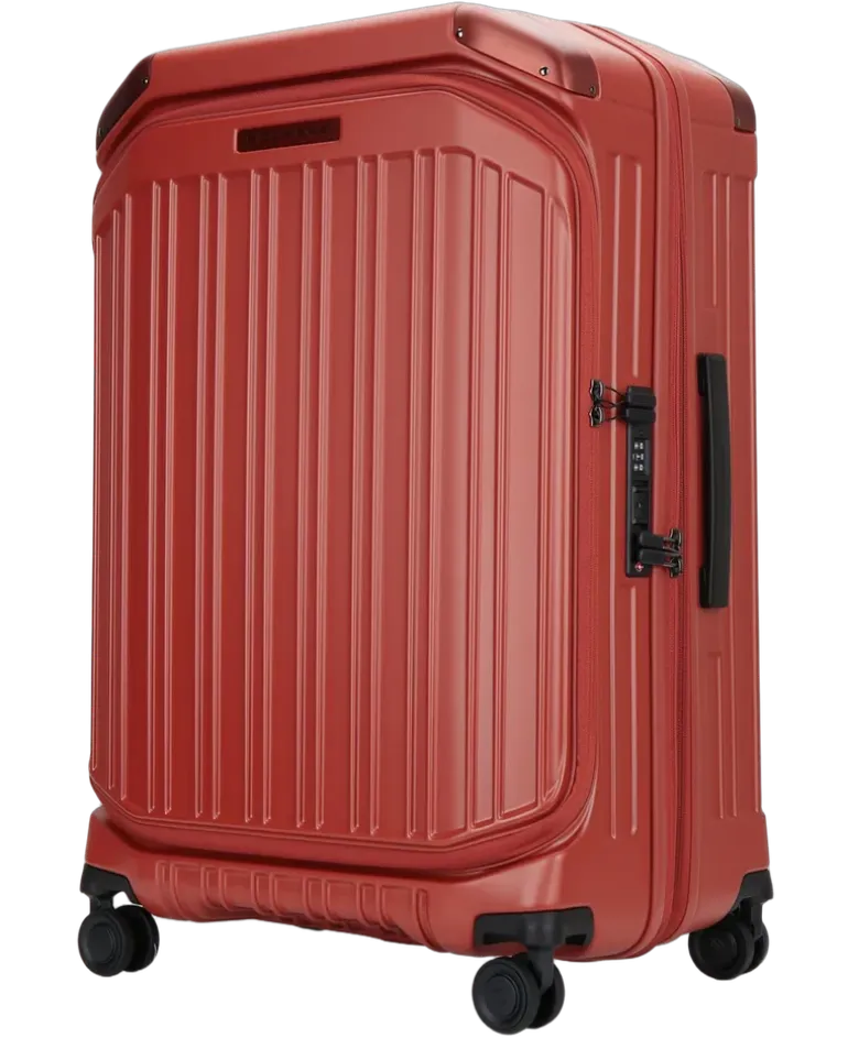 Men's Trolley Medio Front_middle Open 4 Ruote Polic_esp Cuo Valigie Suitcases