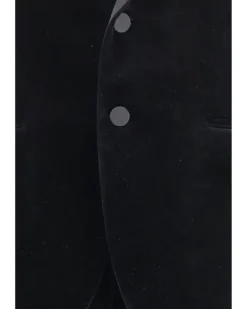 Men's Velvet Tuxedo Suit Nero Cotton Suits Black