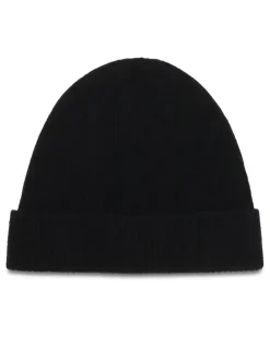Men's Wool Beanie Hat Nero Merino Ovis Aries E Hairbands Black