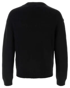 Men's Wool Blend Cardigan Black Cashmere
