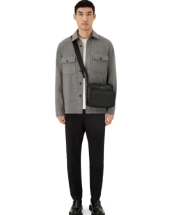 Messenger Bag aus Extreme Leder - Schwarz - Leder - MB130252 - Messenger Bags