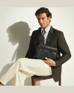 Messenger Bag aus Extreme Leder - Schwarz - Leder - MB130252 - Messenger Bags