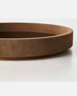 Michaël Verheyden Deko-Schale Medium mit Veloursleder Braun