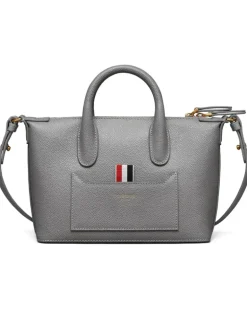 Micro Reisetasche aus gekörntem Leder - Grau