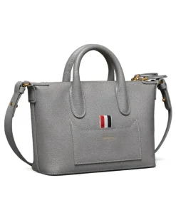 Micro Reisetasche aus gekörntem Leder - Grau