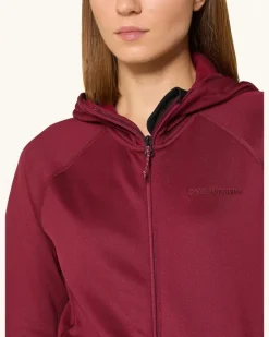 Midlayer-Jacke Zip Hood rot Dunkelrot