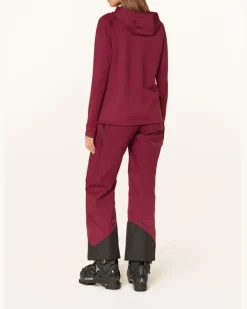 Midlayer-Jacke Zip Hood rot Dunkelrot