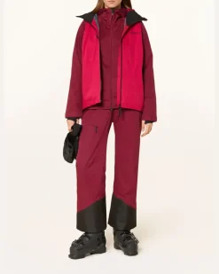 Midlayer-Jacke Zip Hood rot Dunkelrot