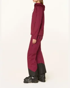 Midlayer-Jacke Zip Hood rot Dunkelrot