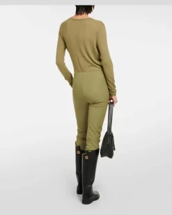 Mid-Rise Leggings aus Gabardine GrüN