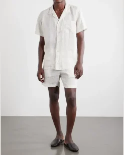 Milan 31 Floral-Print Linen Pyjama Set Neutrals