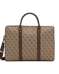 Milano Laptoptasche mit Monogramm-Print - Nude