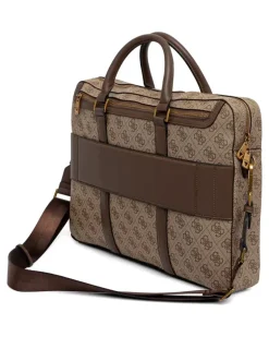Milano Laptoptasche mit Monogramm-Print - Nude