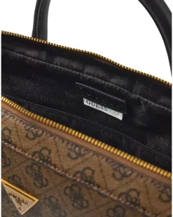 Milano Laptoptasche mit Monogramm - Braun