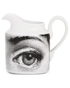 Milchkännchen mit Augen-Print - Weiß